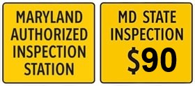 maryland state inspection banner $90